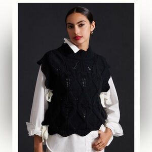 Anthropologie Bow Sweater Vest